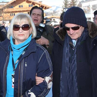 Stars bei der Abfahrt auf der Streif