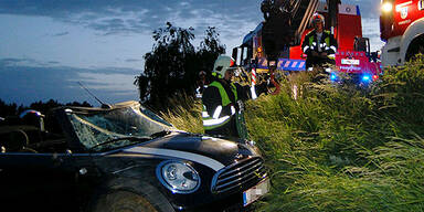 Mit Cabrio überschlagen - Frau schwer verletzt