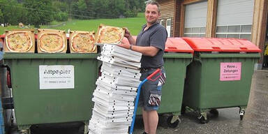 Pizza Papierm&uuml;ll