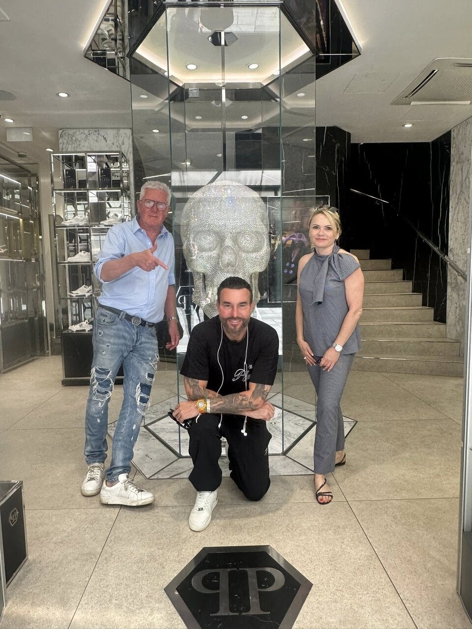 Ernst und Manuela Fischer mit Philipp Plein