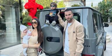Philipp Plein mit Freundin Lucia und seinen Kindern