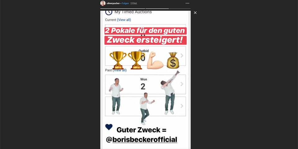 Fies oder lieb? Pocher ersteigert Becker-Pokale