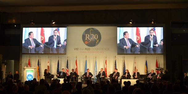 Arnie hielt Klima-Rede in Wien