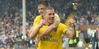 Podolski bombt Gunners zum Sieg