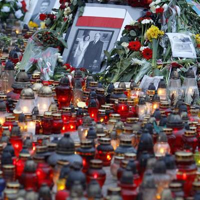 Kerzenmeer in Warschau