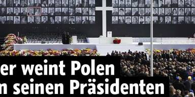 Hunderttausende Polen trauern um Kacynski
