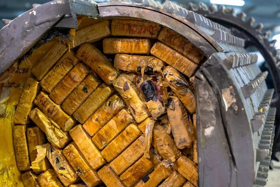 Hunderte Kilo Koks in Baumaschine entdeckt