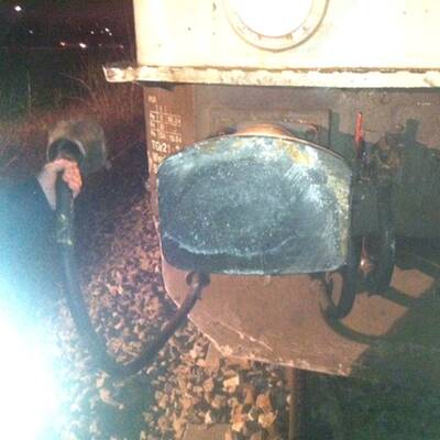 Die Lenkerin steckte auf einem Bahnübergang fest