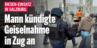 Riesen-Einsatz in Salzburg: Mann kündigte Geiselnahme in Zug an