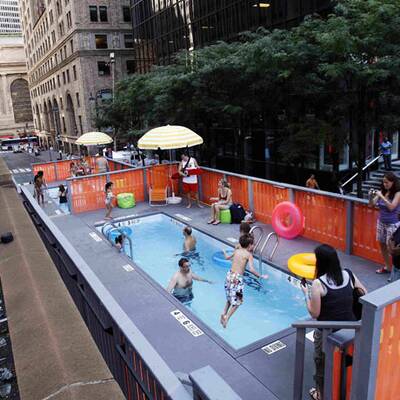 Müllcontainer-Pools in NY