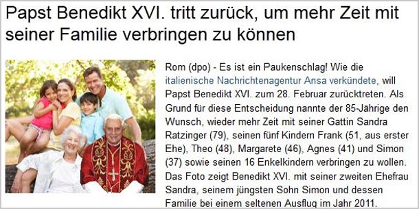 Internet lacht über Papst-Rücktritt