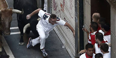 Touristen von Stieren aufgespießt 
