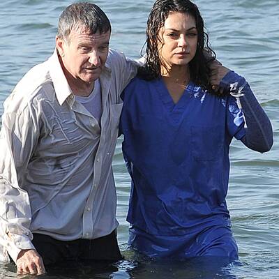 Mila Kunis & Robin Williams: Klitschnasser Spaß am Set