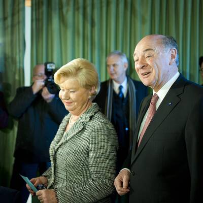 Am Nachmittag zeigt sich Pröll ganz entspannt