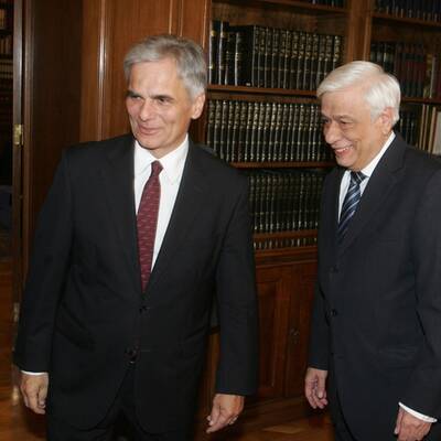Auch den griechischen Präsidenten traf Faymann