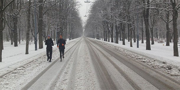 Schnee im Wiener Prater