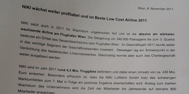 Lauda steigt komplett bei NIKI aus