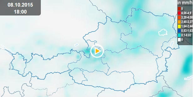 Regen-Walze hängt über Österreich fest