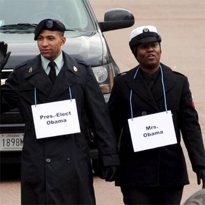 Die Proben für die Angelobung von Barack Obama