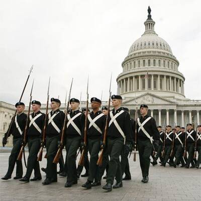 Die Proben für die Angelobung von Barack Obama