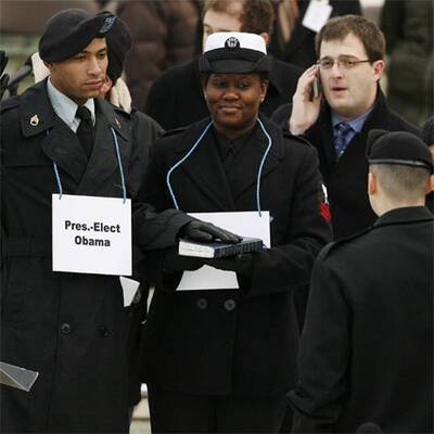 Die Proben für die Angelobung von Barack Obama