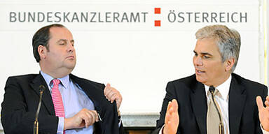 Koalitionskrach: Faymann & Pröll im Clinch