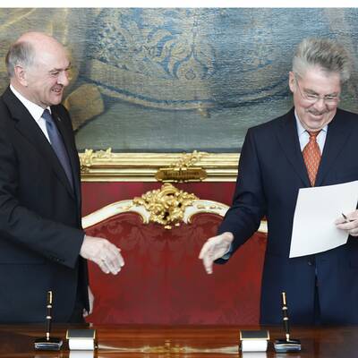 Erwin Pröll wurde vom Bundespräsidenten zum niederösterreichischen Landeshauptmann angelobt..