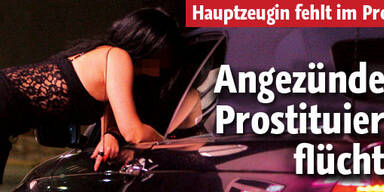 Angezündete Prostituierte flüchtet