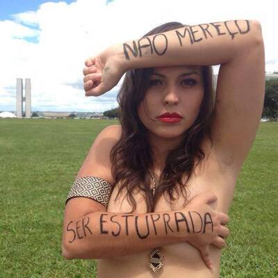 Nackt-Protest gegen Vergewaltigungen