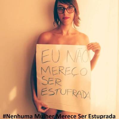 Nackt-Protest gegen Vergewaltigungen