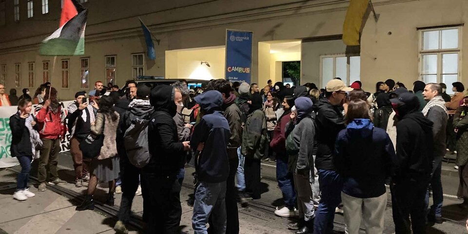 Pro-Palästina-Camp am Uni-Campus Altes AKH in Wien geräumt