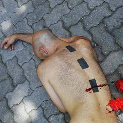 PETA-Protest gegen Stiertreiben