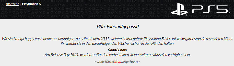 PS5-Fans dürfen jubeln: Nachschub ist im Anflug
