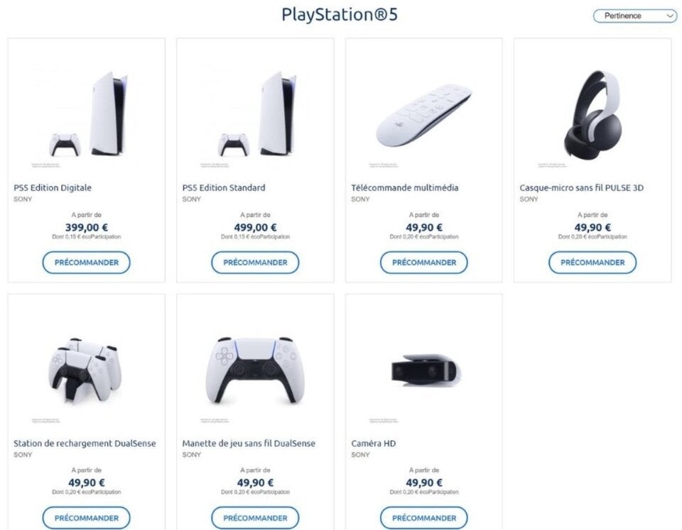 Sind das die Preise beider PS5-Versionen und des Zubehörs?