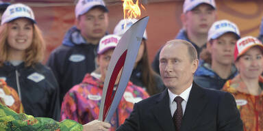 Olympische Flamme im Kreml kurz erloschen