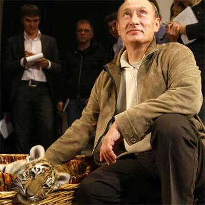 Putin erhält Sibirischen Tiger zum Geburtstag