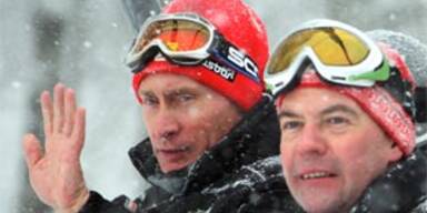 Putin und Medwedew gemeinsam auf Skiurlaub