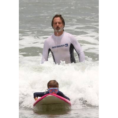 Andrew Lincoln: Surfen mit Sohn Arthur