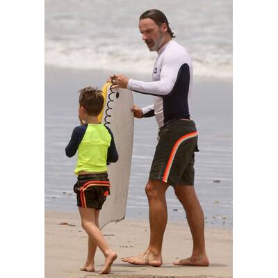 Andrew Lincoln: Surfen mit Sohn Arthur