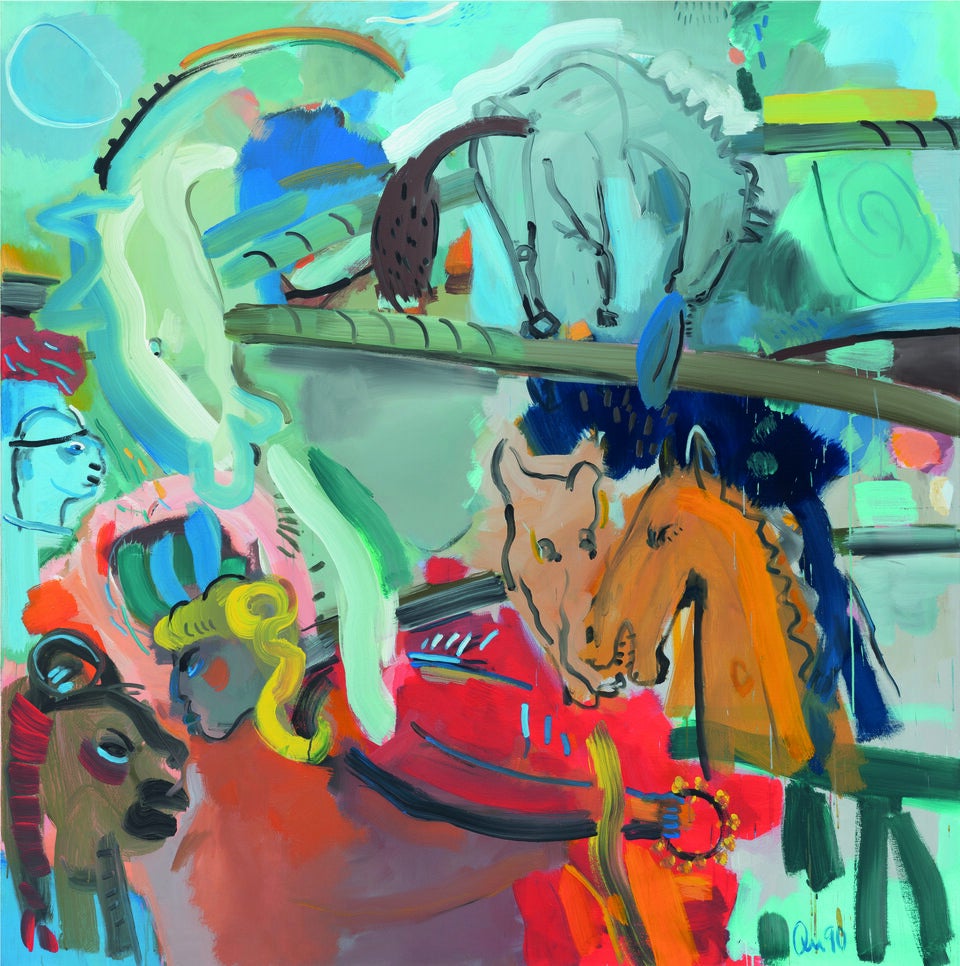 Barbara Quandt, Mauer am Brandenburger Tor, Acryl auf Leinwand