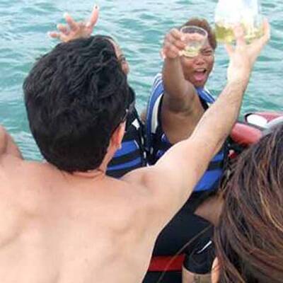 In Miami: Queen Latifah fährt besoffen Jetski!