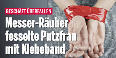 Messer-Räuber fesselte Putzfrau mit Klebeband