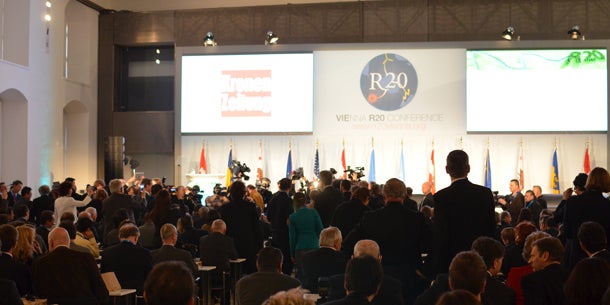 Arnie hielt Klima-Rede in Wien