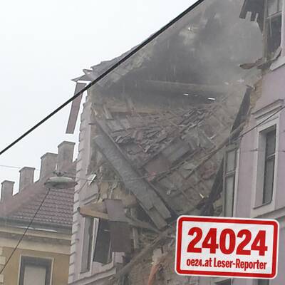 Wohnhaus in Wien nach Explosion eingestürzt