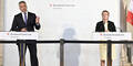 nehammer und raab bei pressekonferenz