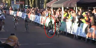 Fan bringt Rad-Star zu Sturz