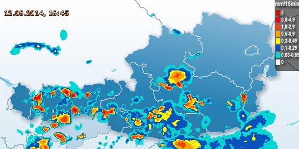 Schwere Gewitter in ganz Österreich