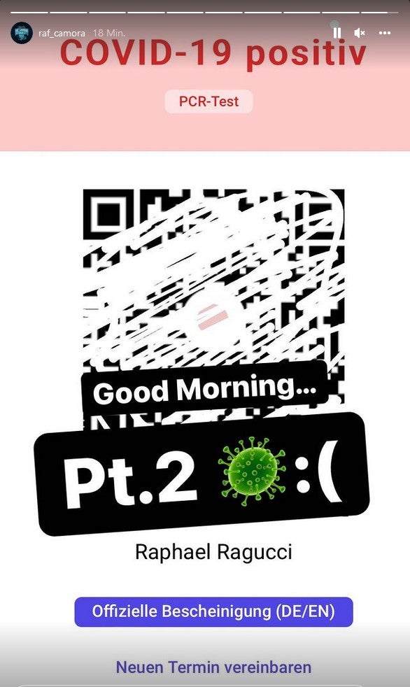 RAF Camora hat erneut Corona