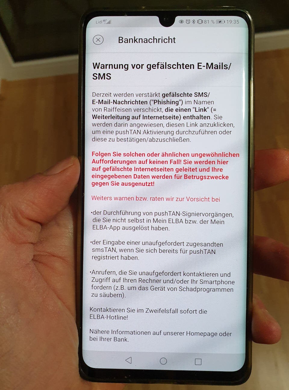 Achtung: Diese SMS sofort löschen