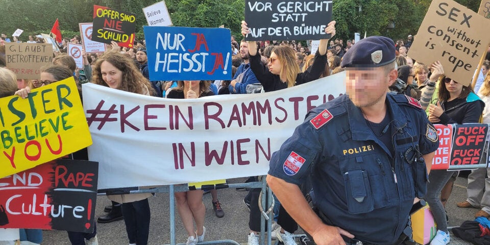 Rammstein-Demo in Wien